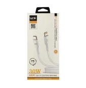 LinkTech K608 Type-C to iPh Lightning 30W 2mt Şarj Kablosu Beyaz - 2