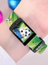 Kids.3.677 Lee Cooper Sembollü Kanvas Kordon Figür İşlemeli Unisex Çocuk Kol Saati - 5