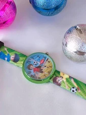 Kids.3.677 Lee Cooper Sembollü Kanvas Kordon Figür İşlemeli Unisex Çocuk Kol Saati - 3