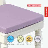 XPERMATE Sandalye Minderi Su İtici, UV-Güneş Dayanımı 40x40x4 Cm Sünger, Fermuar, Bağcıklı Lila - 2