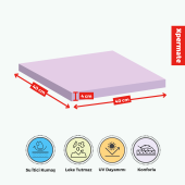 XPERMATE Sandalye Minderi Su İtici, UV-Güneş Dayanımı 40x40x4 Cm Sünger, Fermuar, Bağcıklı Lila - 4