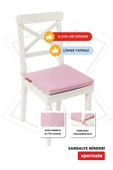 XPERMATE Sandalye Minderi Su İtici, UV-Güneş Dayanımı 40x40x4 Cm Sünger, Fermuar, Bağcıklı Pembe thumbnail 2