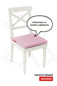 XPERMATE Sandalye Minderi Su İtici, UV-Güneş Dayanımı 40x40x4 Cm Sünger, Fermuar, Bağcıklı Pembe thumbnail 1