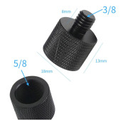 Ayex, 5/8 inç Mikrofon standını 3/8 İnç Tripod Vidasına Dönüştürücü Vida Adaptörü - 5