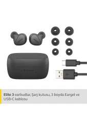 Jabra Elite 3 TWS Koyu Gri Kulak İçi Bluetooth Kulaklık teşhir - 1