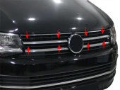 Volkswagen Caravelle T6 için Ön Panjur Çıtası 2 Parça 2015 Ve Sonrası - 2