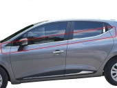 Renault Clio 4 için Cam Çıtası 8 Parça Krom 2013-2019 - 1