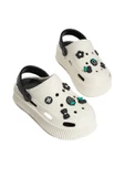 Pembe Potin Yüksek Taban Jibbitzli Eva Comfort Kadın Sandalet DNZ224-24BejSiyah - 4