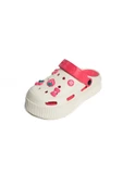 Pembe Potin Yüksek Taban Jibbitzli Eva Comfort Kadın Sandalet DNZ224-24BejFuşya - 5