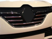 Renault Megane 4 için Sedan Ön Panjur 5 Parça Krom 2017 Ve Sonrası thumbnail 2