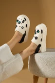 Pembe Potin Yüksek Taban Jibbitzli Eva Comfort Kadın Sandalet DNZ224-24BejSiyah - 2