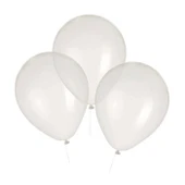 Balon Tek Renk 12" 10lu Şeffaf - 1