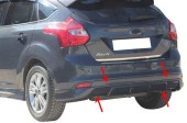Ford Focus 3 için Hatchback Arka Tampon Altı Fiber 2011-2014 - 1
