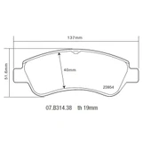 BREMBO SET PAST.C3-C4-206-307-DS3 07.B314.38 thumbnail 3