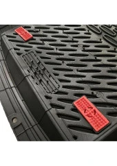 Safir Fiat Stilo için Havuzlu Universal Paspas Krom Kırmızı - 3