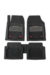 Safir Mercedes W203 için Havuzlu Universal Paspas Krom Karbon - 1
