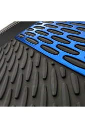 Safir Ford Fiesta için Havuzlu Universal Paspas Krom Mavi - 2