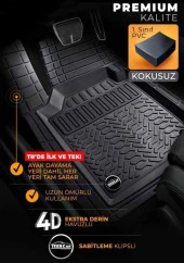 Subaru Xv Havuzlu için Universal Paspas Krom Siyah Renk thumbnail 4