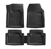 Fiat Grande Punto için Havuzlu Universal Paspas Krom Siyah Renk thumbnail 1