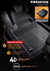 Hyundai Coupe Havuzlu için Universal Paspas Krom Siyah Renk - 4