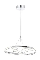 Burgu Lüks Krom Modern Salon Ve Oturma Oda Led Avizesi - 1