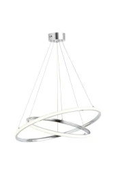 Venüs Iı Modern Yuvarlak Daire Krom Sarkıt 2li Beyaz Işık Gün Işığı 3lü Mod Led Avize - 1