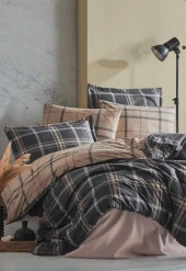 Clasy Ranforce Nevresim Takımı Çift Kişilik Arbon v1 Antrasit - 1