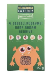 Makarna Lütfen 4 Sebzeli & Ruşeymli Harf Rakam Şehriye 250 G - 1
