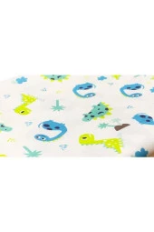 Metrelik Bebek Çarşaf Nevresim Yastık Kılıfı Bebek Tekstil Ürünleri Kumaşı Dinazor Desenli 155 Cm - 1