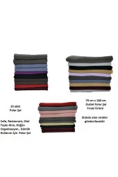 Rengarenk Outlet Polar Şal Resturant , Cafee Şal 10 Adet - 1