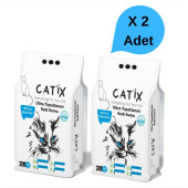 Catix 10Lt X 2 Adet Beyaz Bentoint Sabun Kokulu Ince Taneli Kedi Kumu Ultra Topaklanma - 1