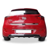 Hyundai İ30 (2011-2016) için Egzoz Görünümlü Arka Tampon Eki - Difüzör (Plastik) - 1