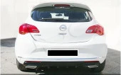 Opel Astra J için Hatchback 2013 - 2015 Egzoz Görünümlü Arka Tampon Eki - Difüzör (Plastik) - 1