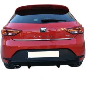 Seat Leon Mk3 için - 5F (2013-2016) Style Uyumlu Arka Tampon Eki - Difüzör (Plastik) - 1