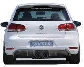 Volkswagen Golf 6 için (2009-2012) Arka Tampon Eki - Difüzör (Plastik) - 1