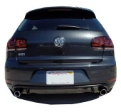 Volkswagen Golf 6 için (2009-2012) Gti Arka Tampon Eki - Difüzör (Plastik) - 1