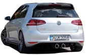Volkswagen Golf 7 için (2012-2016) R400 Arka Tampon Eki - Difüzör (Plastik) - 1