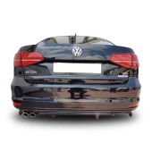 Volkswagen Jetta 6 için (2015-2017) Makyajlı R Arka Tampon Eki - Difüzör (Plastik) - 1