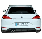 Volkswagen Scirocco (2015-2017) için Arka Tampon Eki - Difüzör (Plastik) - 1