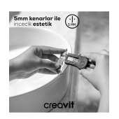 Creavit LP146 Loop 45 cm Kare Çanak Lavabo - 3