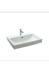 Newarc 5022 Aqua Etajer Uyumlu Beyaz Lavabo 50 Cm - 1