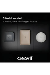 Creavit  Ultra Dikdörtgen Çanak Tipi Lavabo 60 Cm thumbnail 4