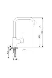 150881d Newart Döner Perlatörlü Evye Bataryası Krom - 2