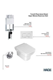 Turavit Plaza Kanallı Asma Klozet , Japar Gömme Rezervuar Set - 1