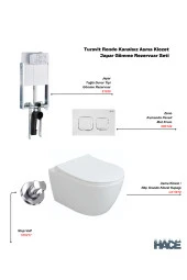 Turavit Rondo Kanalsız Asma Klozet , Japar Gömme Rezervuar Set - 1