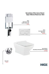 Seramiksan Silva Kanallı Asma Klozet , Japar Gömme Rezervuar Set (Gizli Montaj) - 1