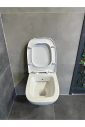 Newarc Energy Kanallı Asma Klozet , Yavaş Kapanan Kapak - 2