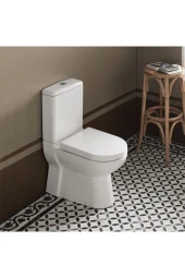 Turkuaz SeramiK Bella Duvara Sıfır Klozet + Bella Slim Yavaş Kapanan Kapak + Çift Kademeli İç Takım Dahil - Beyaz thumbnail 1