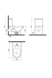 Modern Duvara Sıfır Siyah Klozet Takımı - 3