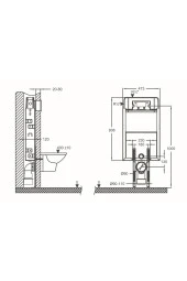 Japar Promicro 80 Mm Çift Kademeli Gömme Rezervuar Seti (KARE BUTON) - 4